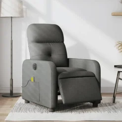 vidaXL Fauteuil inclinable de massage électrique tissu