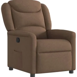 Fauteuils Et Chaises-vidaXL Fauteuil inclinable Tissu Marron