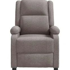 Fauteuils Et Chaises-vidaXL Fauteuil inclinable Taupe Tissu Bleu