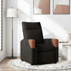 Fauteuils Et Chaises-vidaXL Fauteuil inclinable Tissu Noir