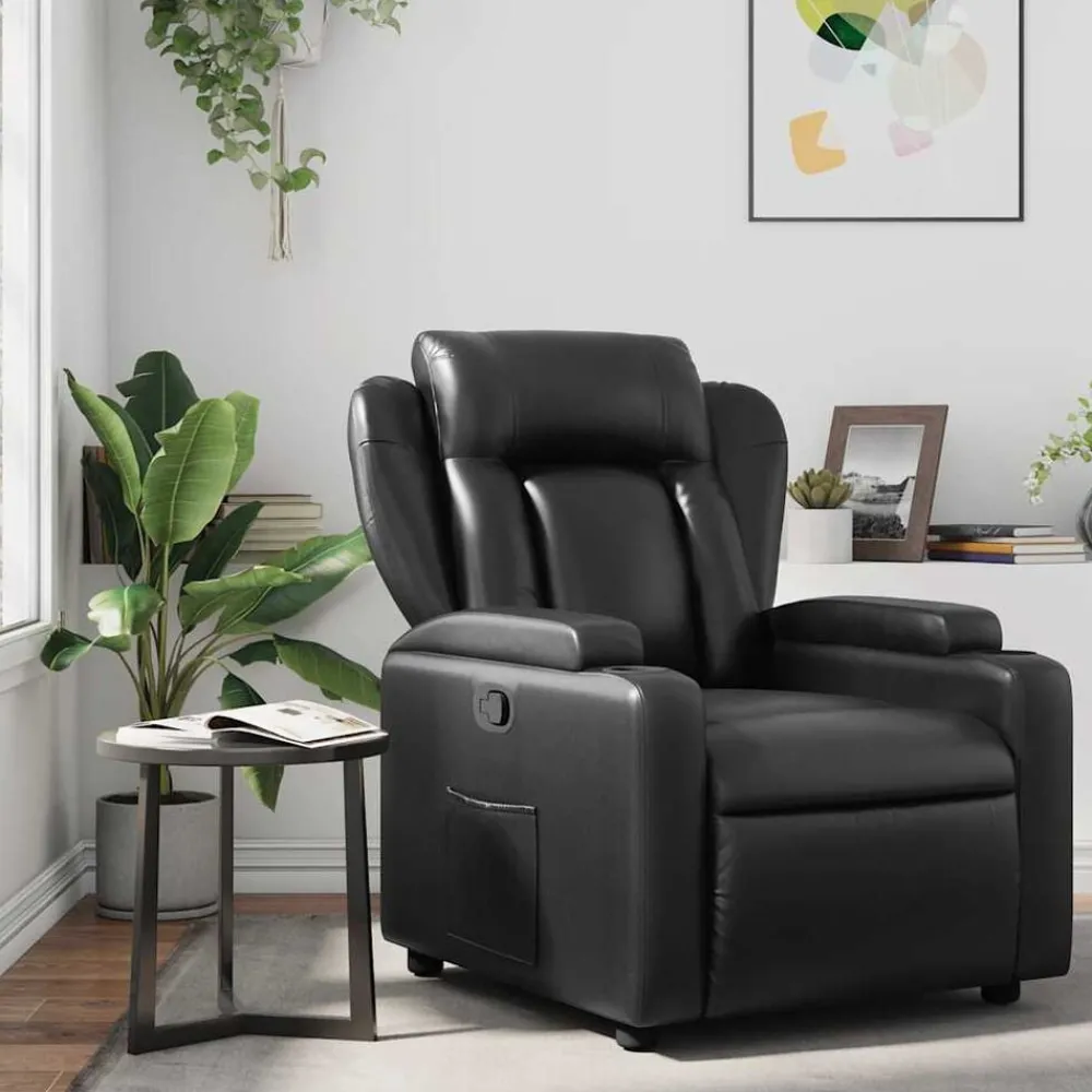 Fauteuils Et Chaises-vidaXL Fauteuil inclinable en similicuir Noir