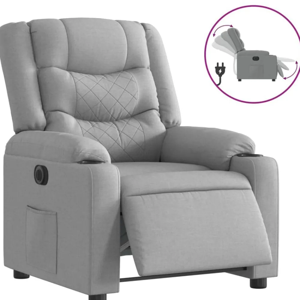 vidaXL Fauteuil inclinable électrique Tissu