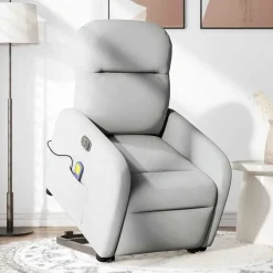 vidaXL Fauteuil inclinable de massage électrique tissu