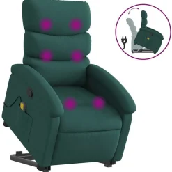 vidaXL Fauteuil inclinable de massage Tissu