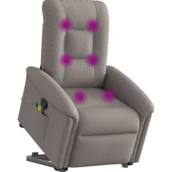 vidaXL Fauteuil inclinable de massage Tissu