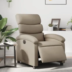 Fauteuils Et Chaises-vidaXL Fauteuil inclinable électrique Similicuir Cappuccino