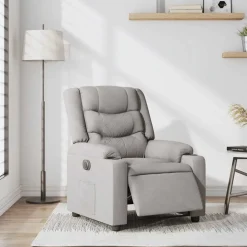 Fauteuils Et Chaises-vidaXL Fauteuil inclinable électrique tissu Gris nuage
