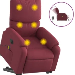 vidaXL Fauteuil inclinable de massage électrique Tissu