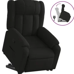 Fauteuils Et Chaises-vidaXL Fauteuil inclinable tissu Noir