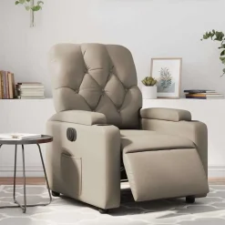 Fauteuils Et Chaises-vidaXL Fauteuil inclinable électrique Similicuir Cappuccino