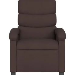 Fauteuils Et Chaises-vidaXL Fauteuil inclinable Tissu Marron foncé