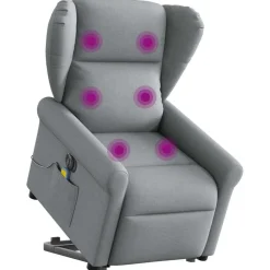 vidaXL Fauteuil inclinable de massage électrique Tissu