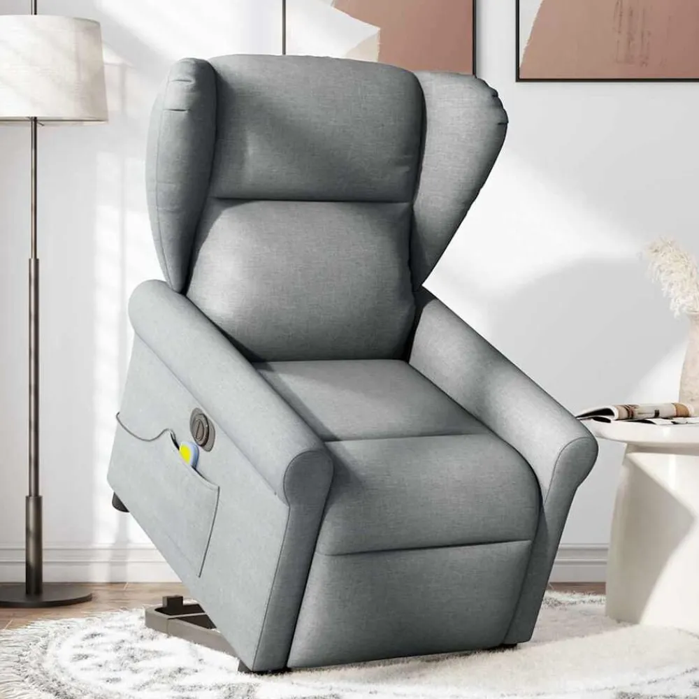 vidaXL Fauteuil inclinable de massage électrique Tissu