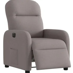Fauteuils Et Chaises-vidaXL Fauteuil inclinable électrique Tissu Taupe