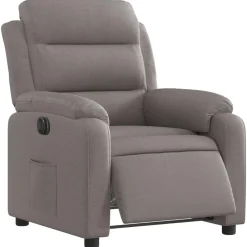 Fauteuils Et Chaises-vidaXL Fauteuil inclinable électrique Tissu Taupe
