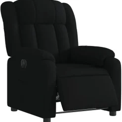 Fauteuils Et Chaises-vidaXL Fauteuil inclinable électrique Tissu Noir