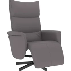 Fauteuils Et Chaises-vidaXL Fauteuil inclinable avec repose-pieds similicuir Gris