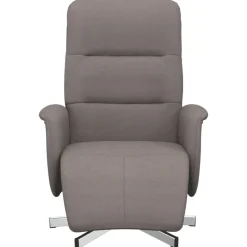 Fauteuils Et Chaises-vidaXL Fauteuil inclinable avec repose-pieds tissu Taupe