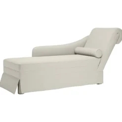 Fauteuils Et Chaises-vidaXL Fauteuil long avec traversin et accoudoir droit crème velours Cr&egrave;me