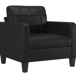 Accessoires Pour Canapés|Canapés-vidaXL Fauteuil 60 cm Similicuir Noir