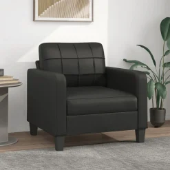 Accessoires Pour Canapés|Canapés-vidaXL Fauteuil 60 cm Similicuir Noir