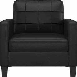 Accessoires Pour Canapés|Canapés-vidaXL Fauteuil 60 cm Similicuir Noir
