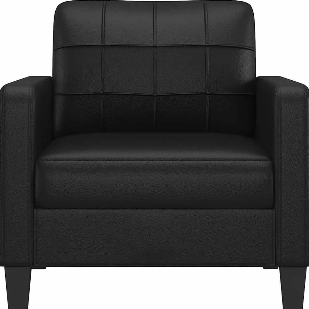 Accessoires Pour Canapés|Canapés-vidaXL Fauteuil 60 cm Similicuir Noir