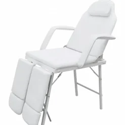 Santé & Beauté-vidaXL Fauteuil pour traitement facial Similicuir 185x78x76 cm Blanc