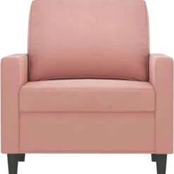 Canapés-vidaXL Fauteuil 60 cm Velours Rose