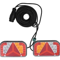Pièces Détachées Pour Véhicules-vidaXL Feux de remorque 2 pcs Rouge 24x5x14,5 cm Ampoule LED 12 V