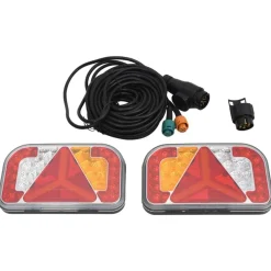 Pièces Détachées Pour Véhicules-vidaXL Feux de remorque 2 pcs Rouge 24x5x14,5 cm Ampoule LED 12 V