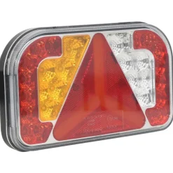 Pièces Détachées Pour Véhicules-vidaXL Feux de remorque 2 pcs Rouge 24x5x14,5 cm Ampoule LED 12 V