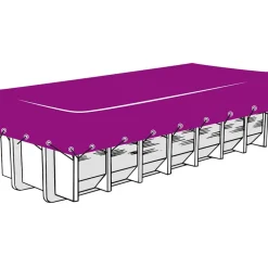 Pièces Détachées Pour Véhicules-vidaXL Filet de conteneur PEHD 3x6 m Noir