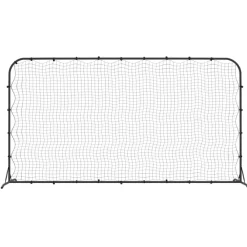vidaXL Filet de rebond de football noir 366x90x183 cm PEHD