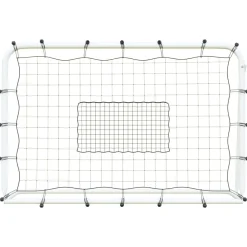 vidaXL Filet de rebond de football blanc noir 184x61x123 cm acier PE
