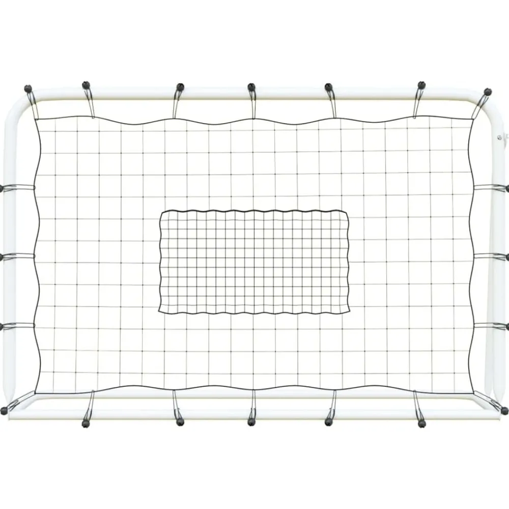 vidaXL Filet de rebond de football blanc noir 184x61x123 cm acier PE