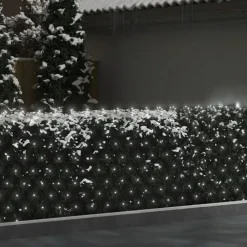 Luminaires-vidaXL Filet lumineux de Noël 3x2 m 204 LED Int/extérieur Blanc froid