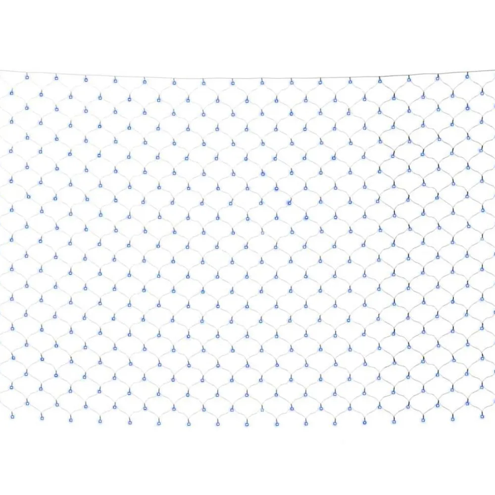 Luminaires-vidaXL Filet lumineux de Noël 3x3 m 306 LED Intérieur/extérieur Bleu
