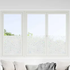 vidaXL Film de fenêtre statique Motif fleurs 45 x 500 cm PVC