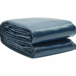 Piscine & Spa-vidaXL Film solaire de piscine flottant PE 732x366 cm Noir et bleu