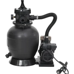 vidaXL Filtre à sable de piscine avec préfiltre noir