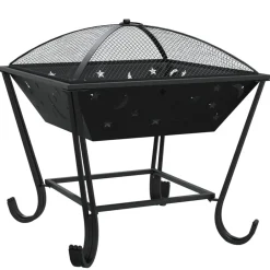 vidaXL Foyer avec tisonnier 50 cm XXL acier
