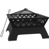 Cheminées-vidaXL Foyer avec tisonnier 50 cm XXL acier