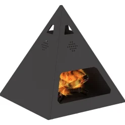 Cheminées-vidaXL Foyer de cheminée Noir 50 x 50 x 51 cm Acier Acier laminé &agrave; froid/noir