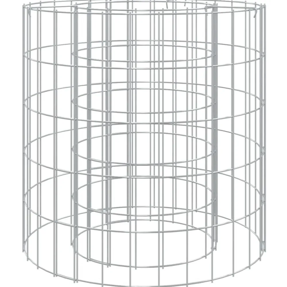 Cheminées-vidaXL Foyer en gabion Ø 50 cm Fer galvanisé