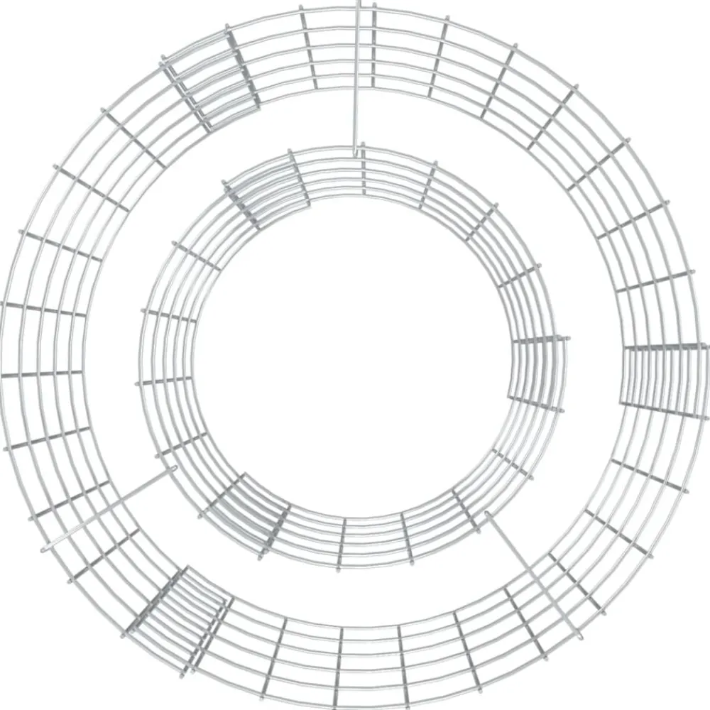 Cheminées-vidaXL Foyer en gabion Ø 50 cm Fer galvanisé