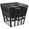 vidaXL Foyer et barbecue 2 en 1 34x34x48 cm Acier