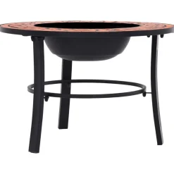 vidaXL Foyer mosaïque Terre cuite 68 cm Céramique