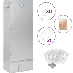 vidaXL Fumoir à four à BBQ générateur de fumée froide acier galvanisé