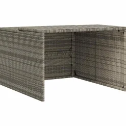 Pelouses & Jardins-vidaXL Garage pour robot tondeuse 86x90x52/57 cm résine tressée Gris